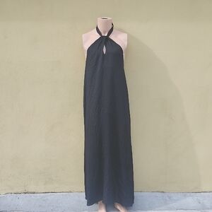 VICI Elegant Black Halter Maxi Dress Back Discovered